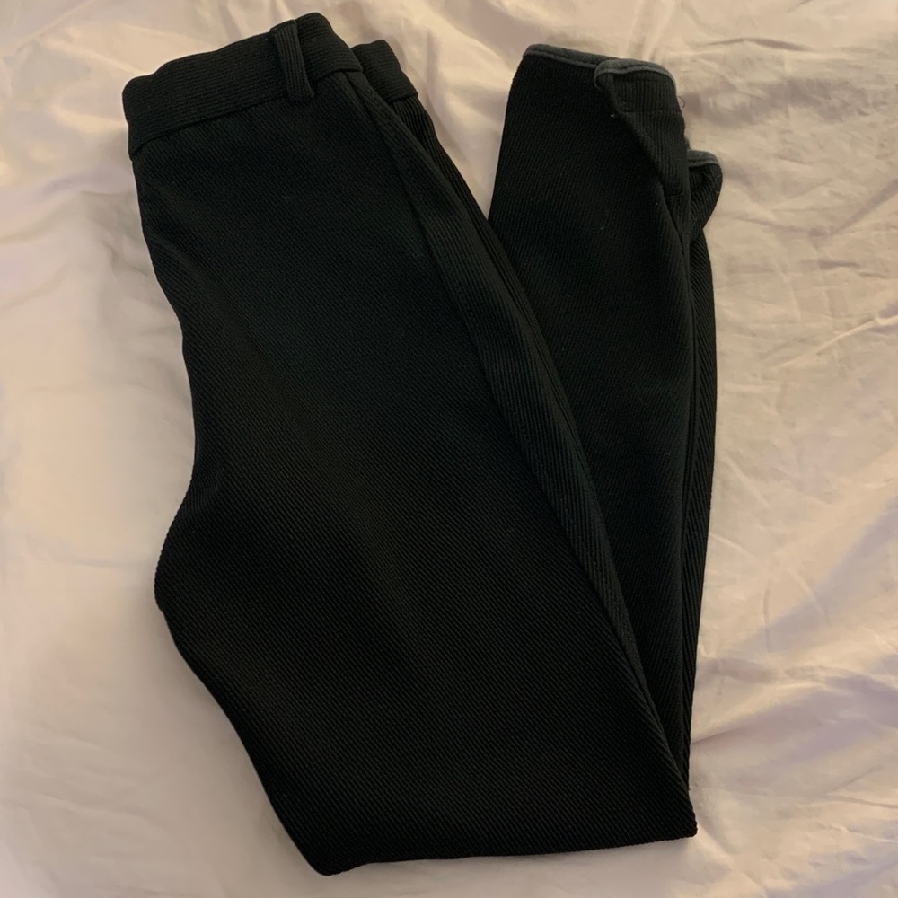 Girls Black Tuff Rider Ribbed Breeches